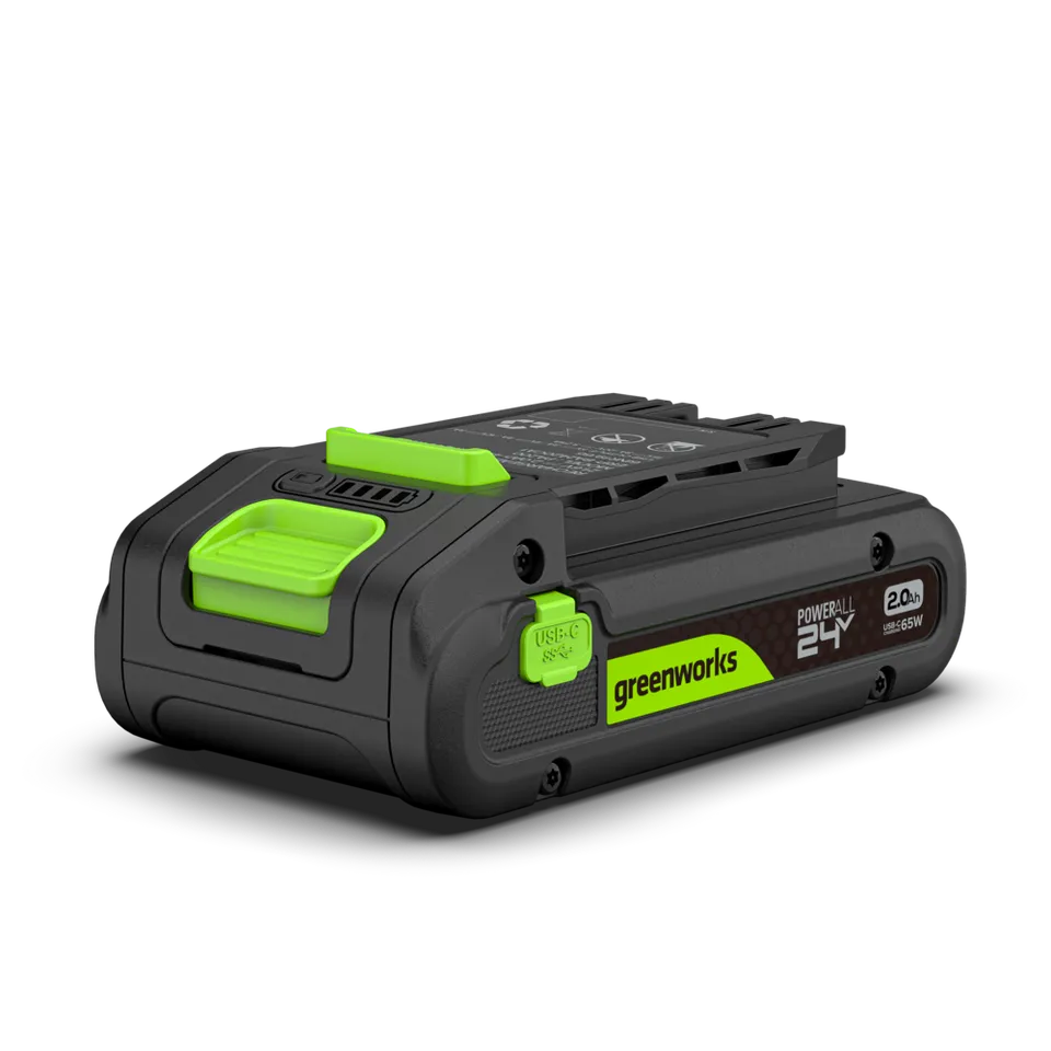 greenworks-powerall-pa200-batteria-24v-2ah-alta-potenza-con-usb-c image 1