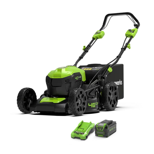 greenworks-gd40lm46spk4-tagliaerba-semovente-40v-46-cm-batteria-4ah image 1
