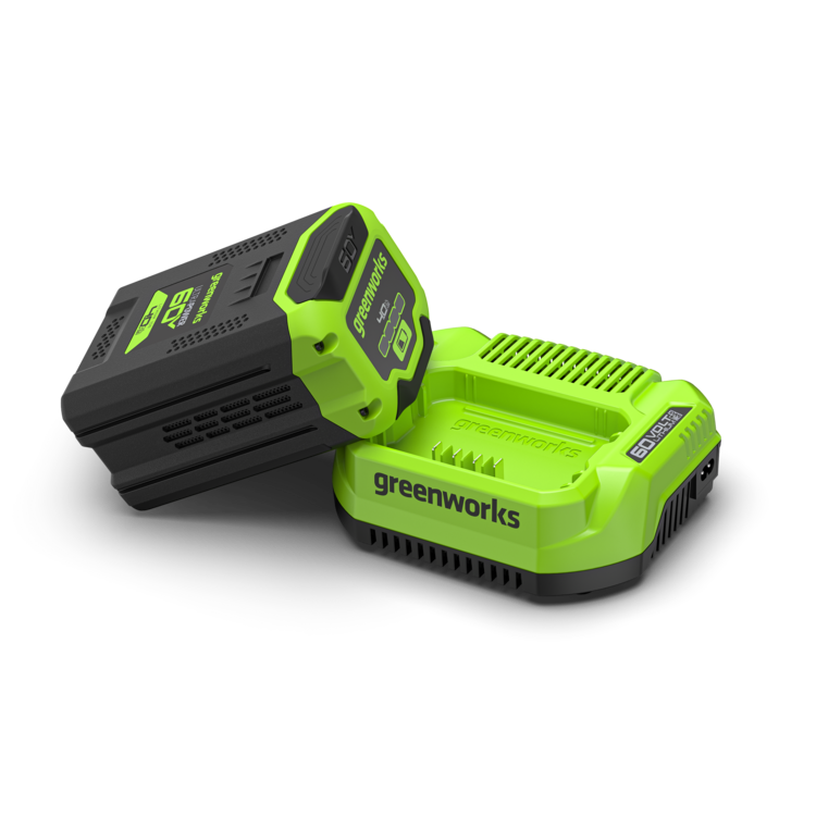 greenworks-60v-k6s4aea-starter-kit-batteria-4ah-caricabatterie image 2