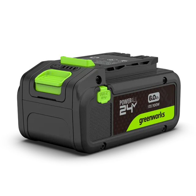 greenworks-powerall-24v-batteria-6ah-pa600-ad-alta-potenza-con-usb-c-power-bank image 1