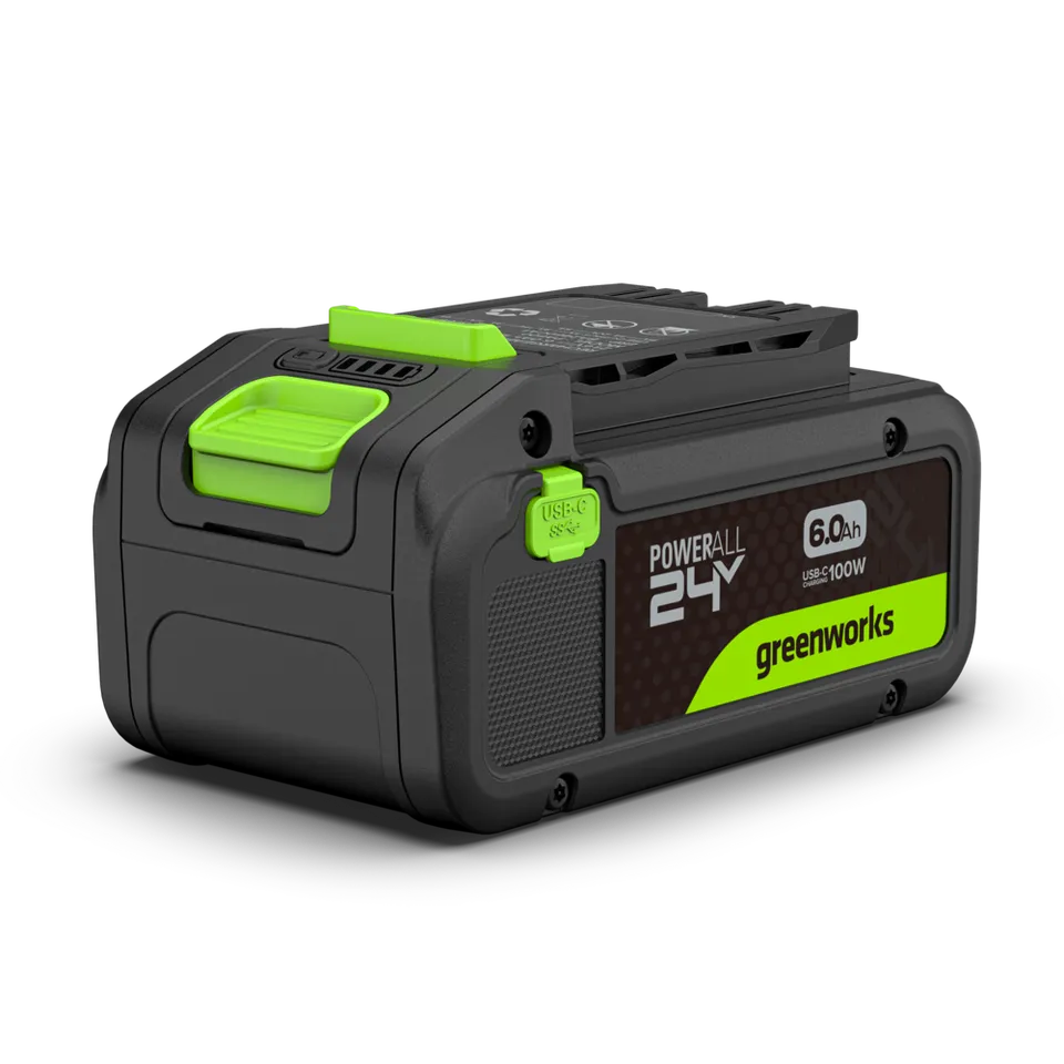 greenworks-powerall-24v-batteria-6ah-pa600-ad-alta-potenza-con-usb-c-power-bank image 1