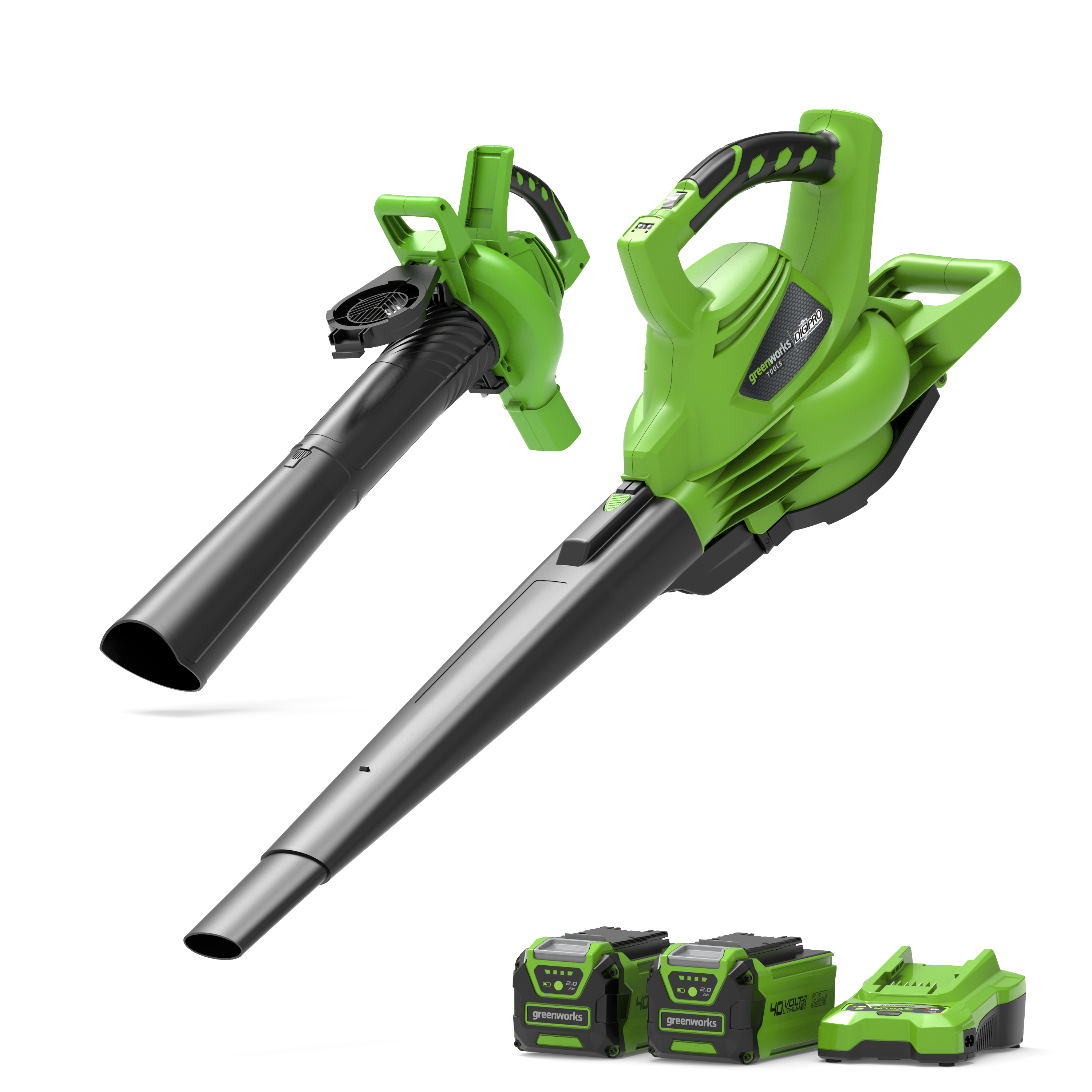 greenworks-40v-soffiatore-aspirafoglie-280-km-h-gd40bvk2x-con-2-batterie-2ah-e-c image 1