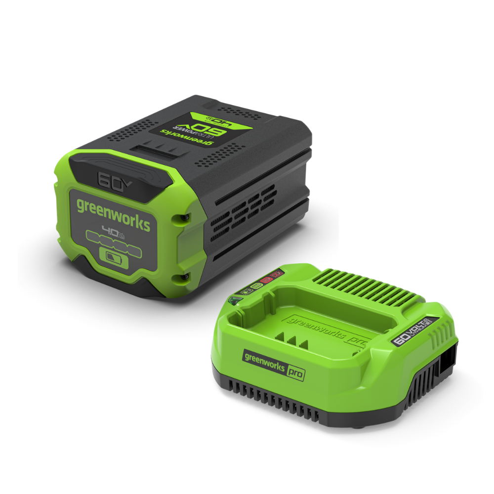 greenworks-60v-k6s4aea-starter-kit-batteria-4ah-caricabatterie image 1