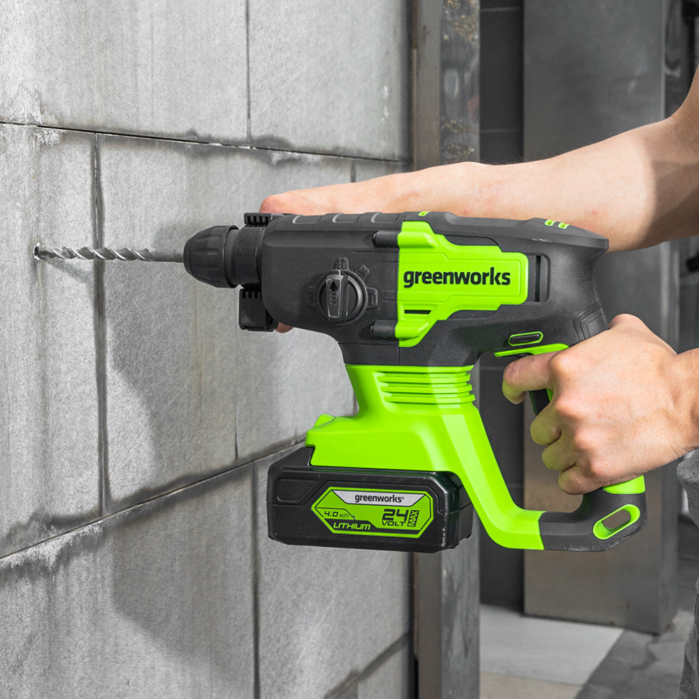 greenworks-powerall-24v-martello-perforatore-2j-sds-solo-corpo-macchina image 6