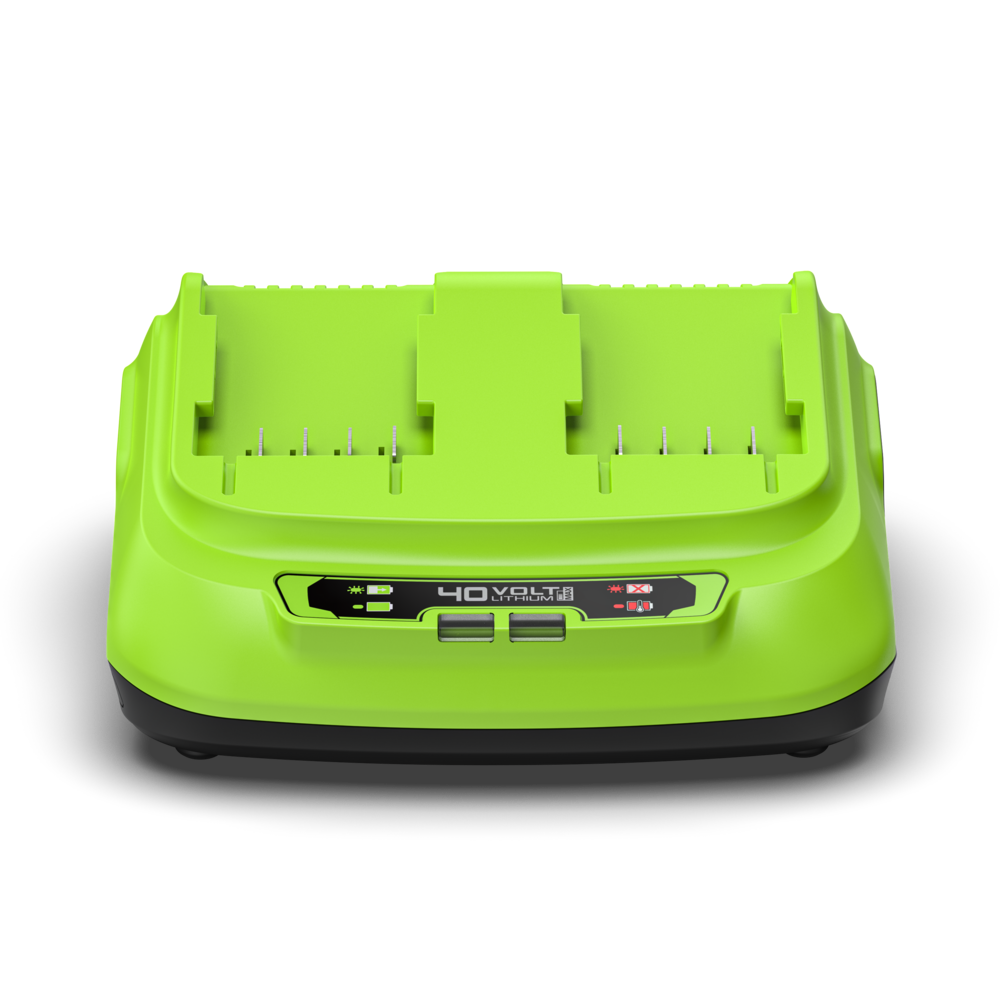 greenworks-caricatore-rapido-doppio-40v-8a-con-due-slot image 3