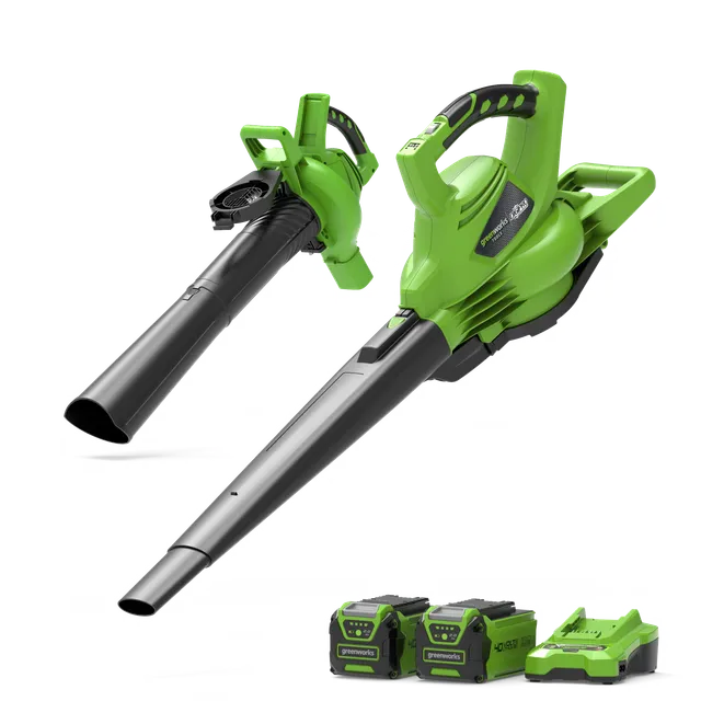 greenworks-40v-soffiatore-aspirafoglie-280-km-h-gd40bvk2x-con-2-batterie-2ah-e-c image 1
