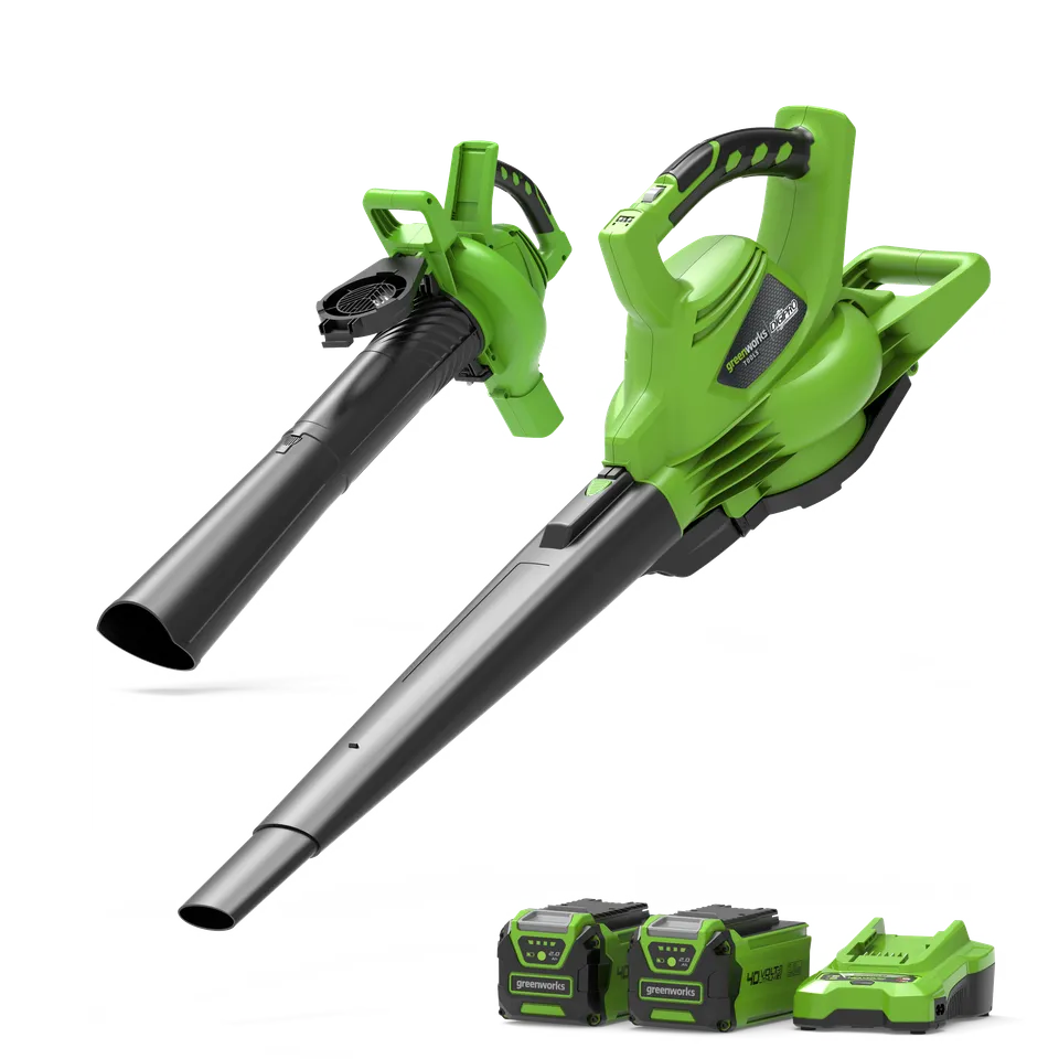 greenworks-40v-soffiatore-aspirafoglie-280-km-h-gd40bvk2x-con-2-batterie-2ah-e-c image 1