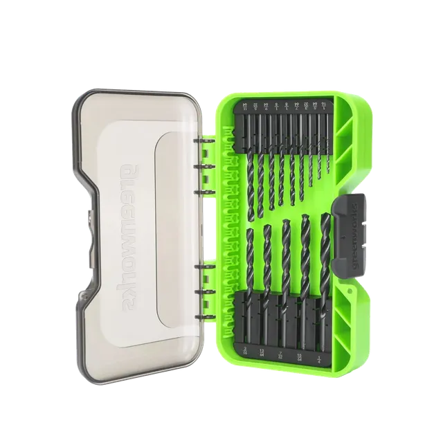 greenworks-set-punte-trapano-21-pz-in-hss-ossido-nero-1-5-10-mm image 1