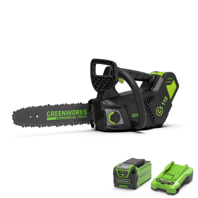 greenworks-gd40tcsk2-motosega-40v-25cm-brushless-con-batteria-2ah-e-caricabatter image 1