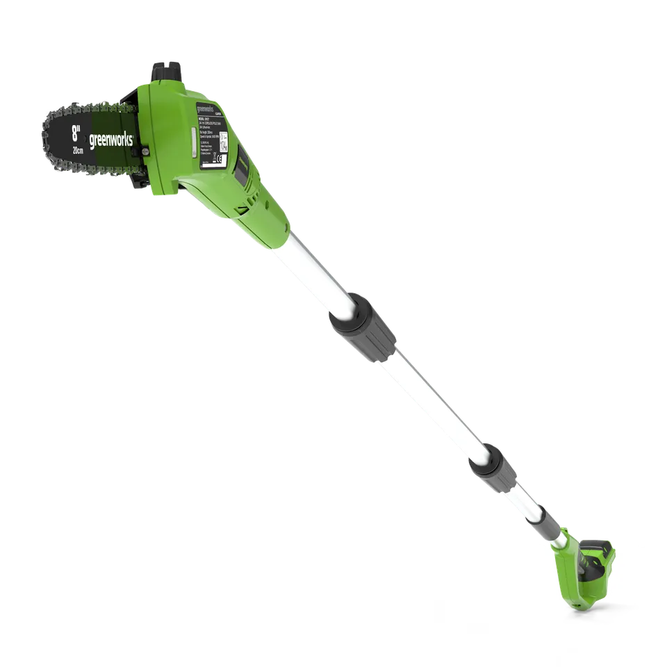 greenworks-powerall-24v-g24ps20-sega-a-pertica-20cm-fino-a-2-6m-solo-corpo-macch image 1