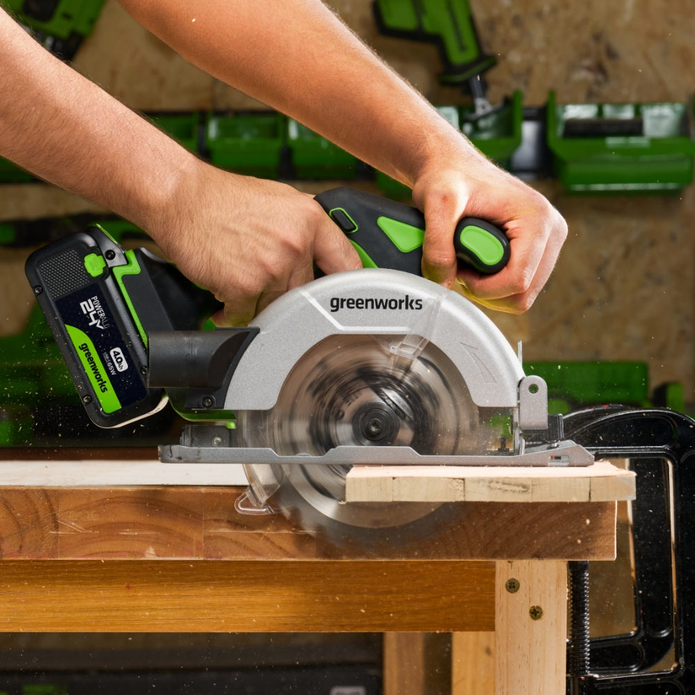 greenworks-powerall-24v-ck322-set-trapano-avvitatore-sega-circolare-con-2-batter image 5