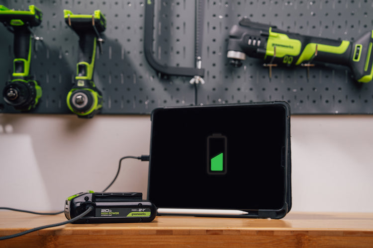 greenworks-powerall-k2s2bea-starter-kit-24v-batteria-2ah-usb-c-caricatore-65w image 5