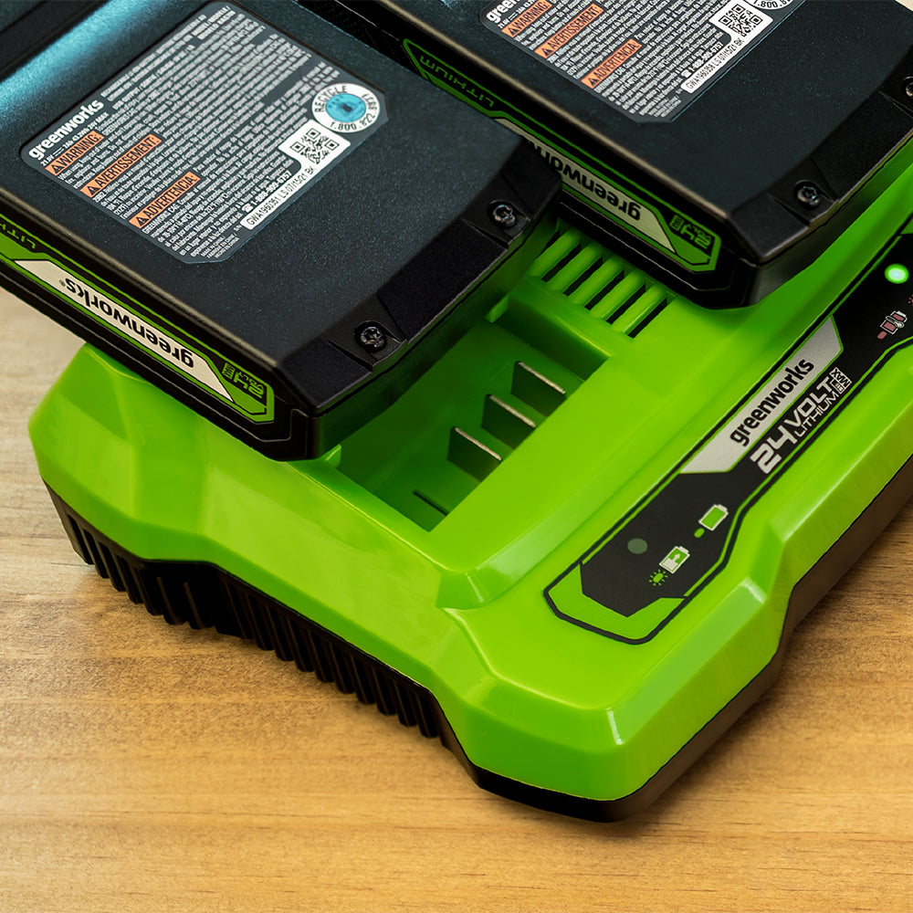 greenworks-powerall-24v-starter-kit-gsk24b2x-2-batterie-2ah-caricatore-doppio image 3