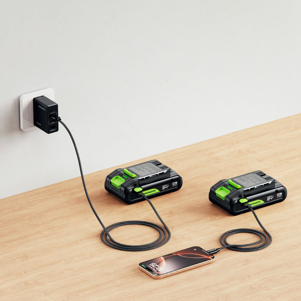 greenworks-powerall-24v-batteria-2ah-usb-c-confezione-da-2 image 4