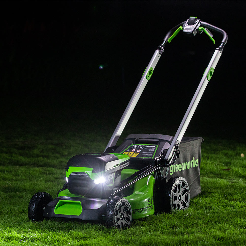 greenworks-set-60v-tosaerba-51cm-semovente-decespugliatore-40cm-con-2-batterie-4 image 6