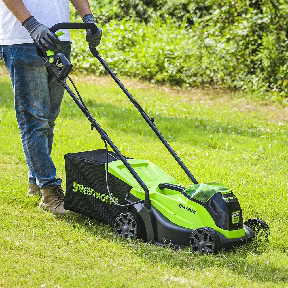greenworks-powerall-24v-tosaerba-33cm-gd24lm33k2-con-batteria-2ah-e-caricabatter image 8