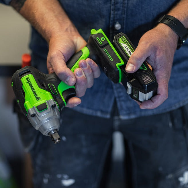 greenworks-powerall-24v-kit-cambio-gomme-cric-avvitatore-400nm-con-batteria-2ah image 6