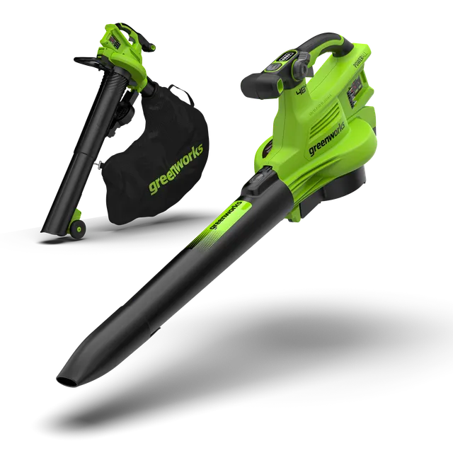 greenworks-powerall-48v-24v-x-2-soffiatore-aspiratore-386-km-h-gen-ii-solo-corpo image 1