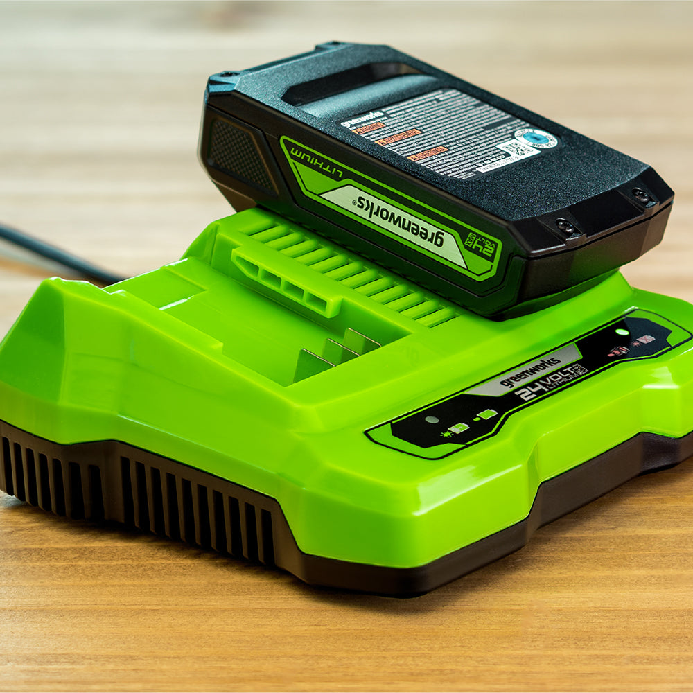 greenworks-powerall-24v-starter-kit-gsk24b2x-2-batterie-2ah-caricatore-doppio image 4