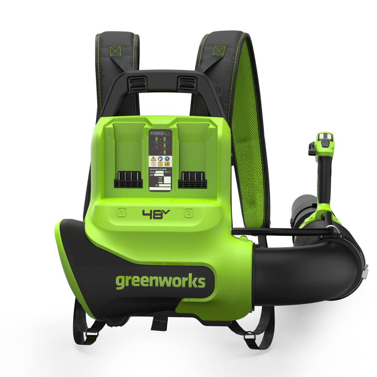greenworks-powerall-48v-24v-x-2-soffiatore-foglie-a-zaino-297-km-h-solo-utensile image 1