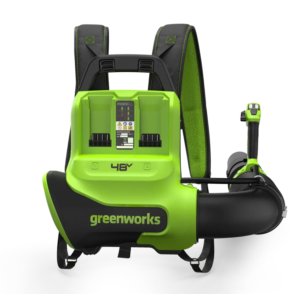 greenworks-powerall-48v-24v-x-2-soffiatore-foglie-a-zaino-297-km-h-solo-utensile image 1