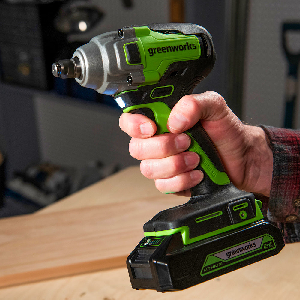 greenworks-powerall-24v-avvitatore-a-impulsi-400-nm-gd24iw400k4-con-batteria-4ah image 4