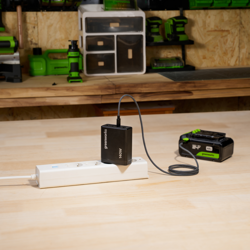 greenworks-powerall-caricabatterie-usb-c-140w-ap140ea-3x-usb-c-usb-a image 5