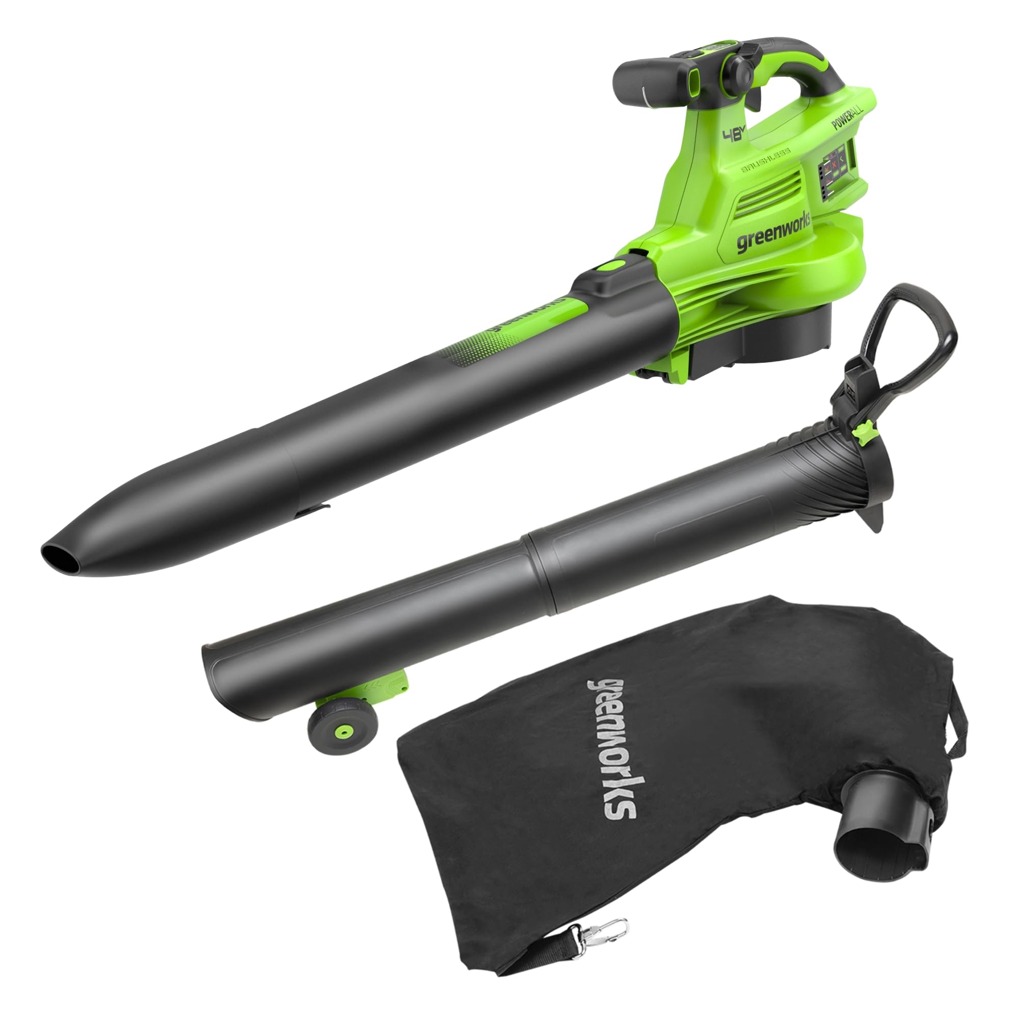 greenworks-powerall-48v-24v-x2-soffiatore-aspiratore-386-km-h-gen-ii-kit-2x-4ah image 3