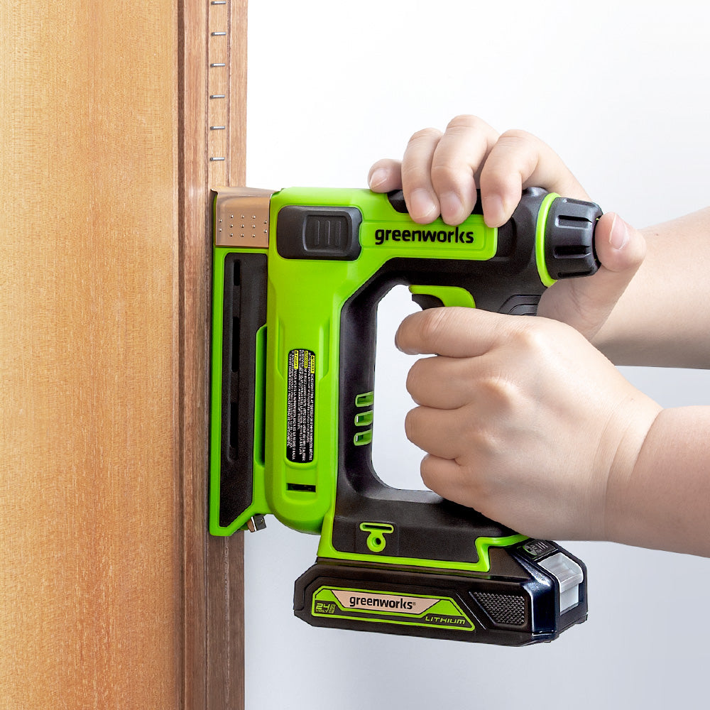 greenworks-powerall-24v-set-trapano-avvitatore-35nm-cucitrice-con-batteria-2ah-e image 3