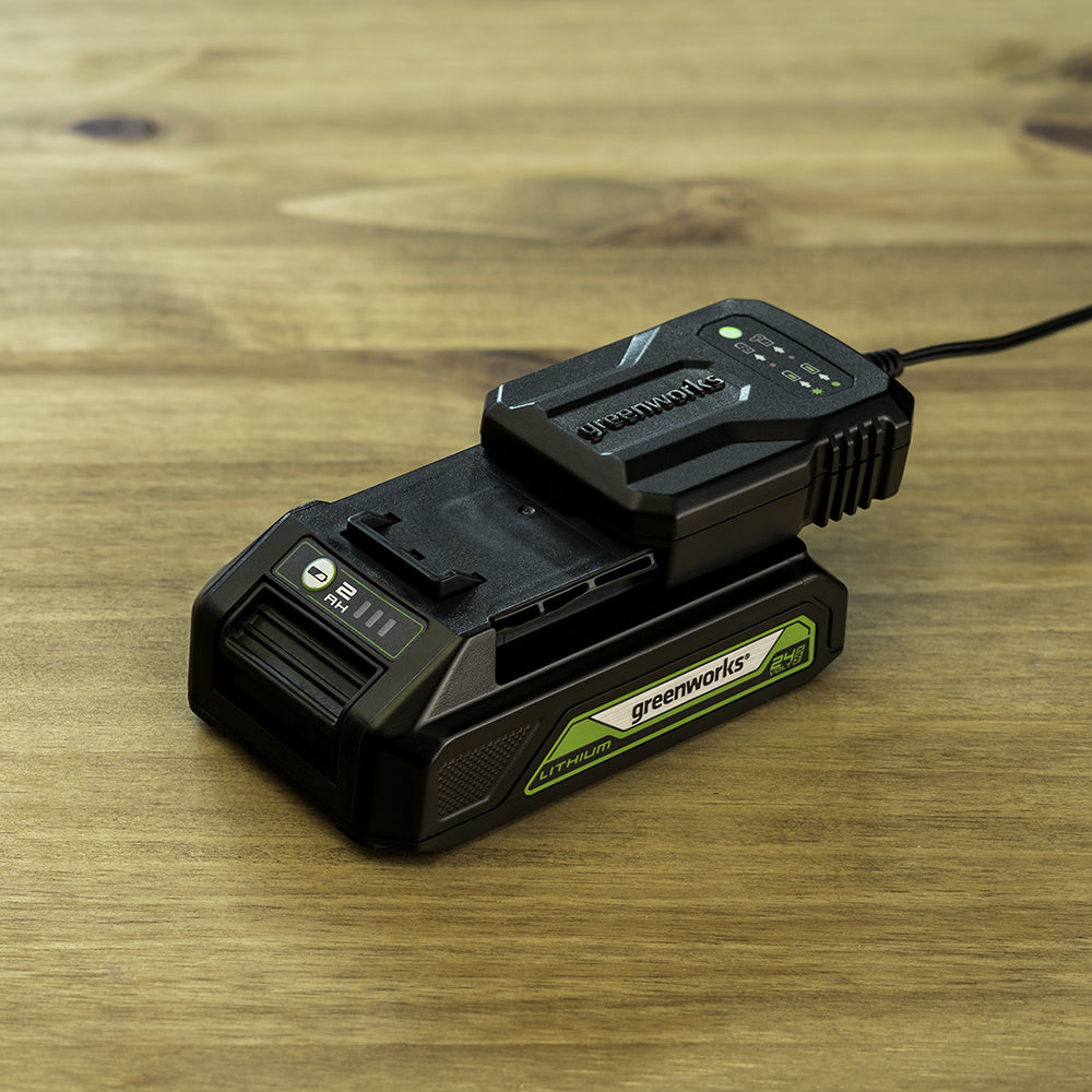greenworks-powerall-24v-slide-charger-2a-g24uc2-caricabatterie-a-slitta image 5