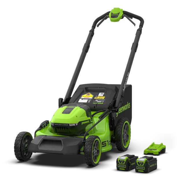 greenworks-lm5104s-40v-tagliaerba-semovente-51cm-gen-ii-con-2x-batterie-5ah image 1