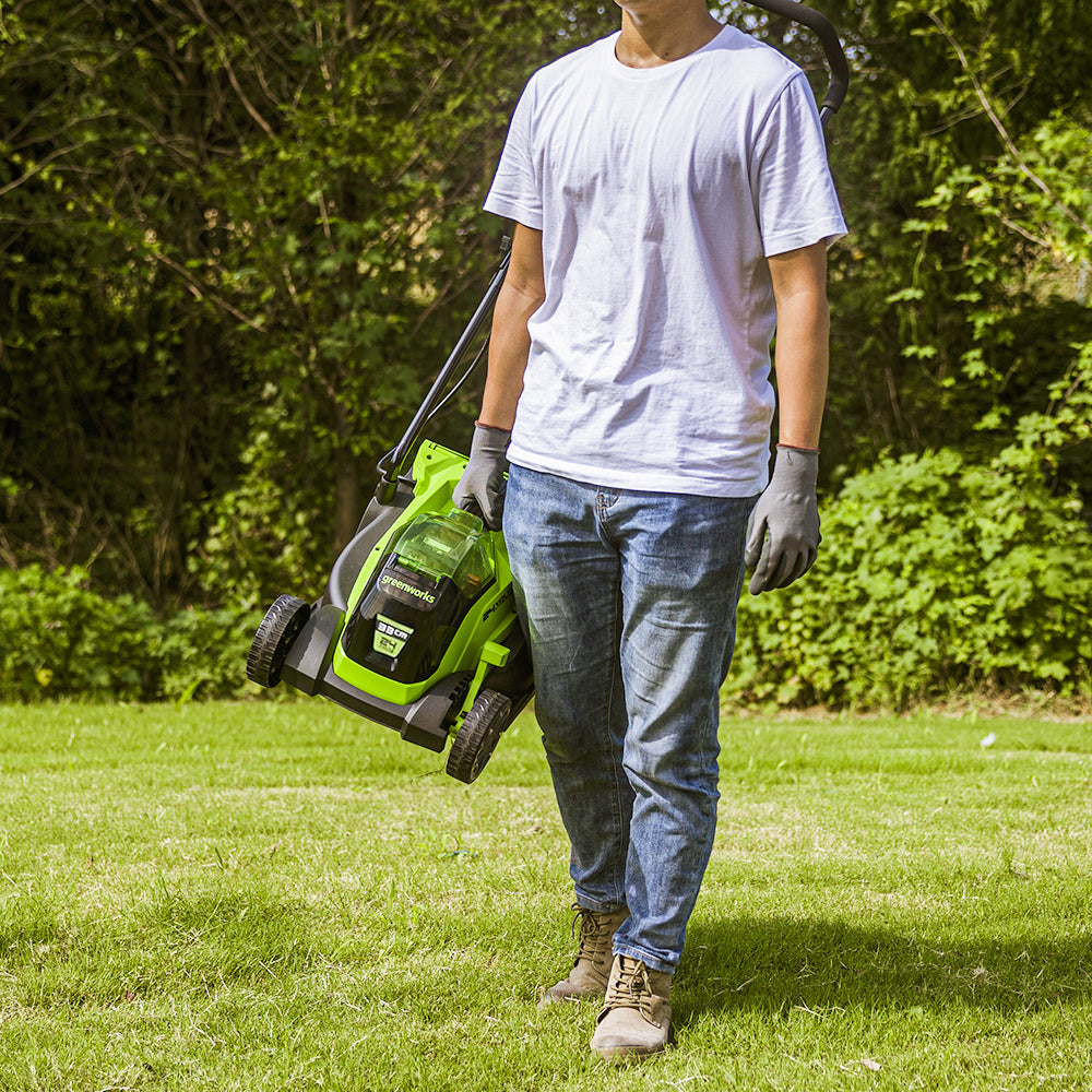 greenworks-powerall-24v-tosaerba-33cm-gd24lm33k2-con-batteria-2ah-e-caricabatter image 2