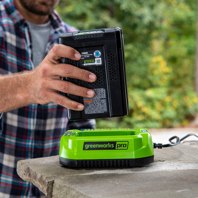greenworks-60v-starter-kit-batteria-2ah-caricatore image 8