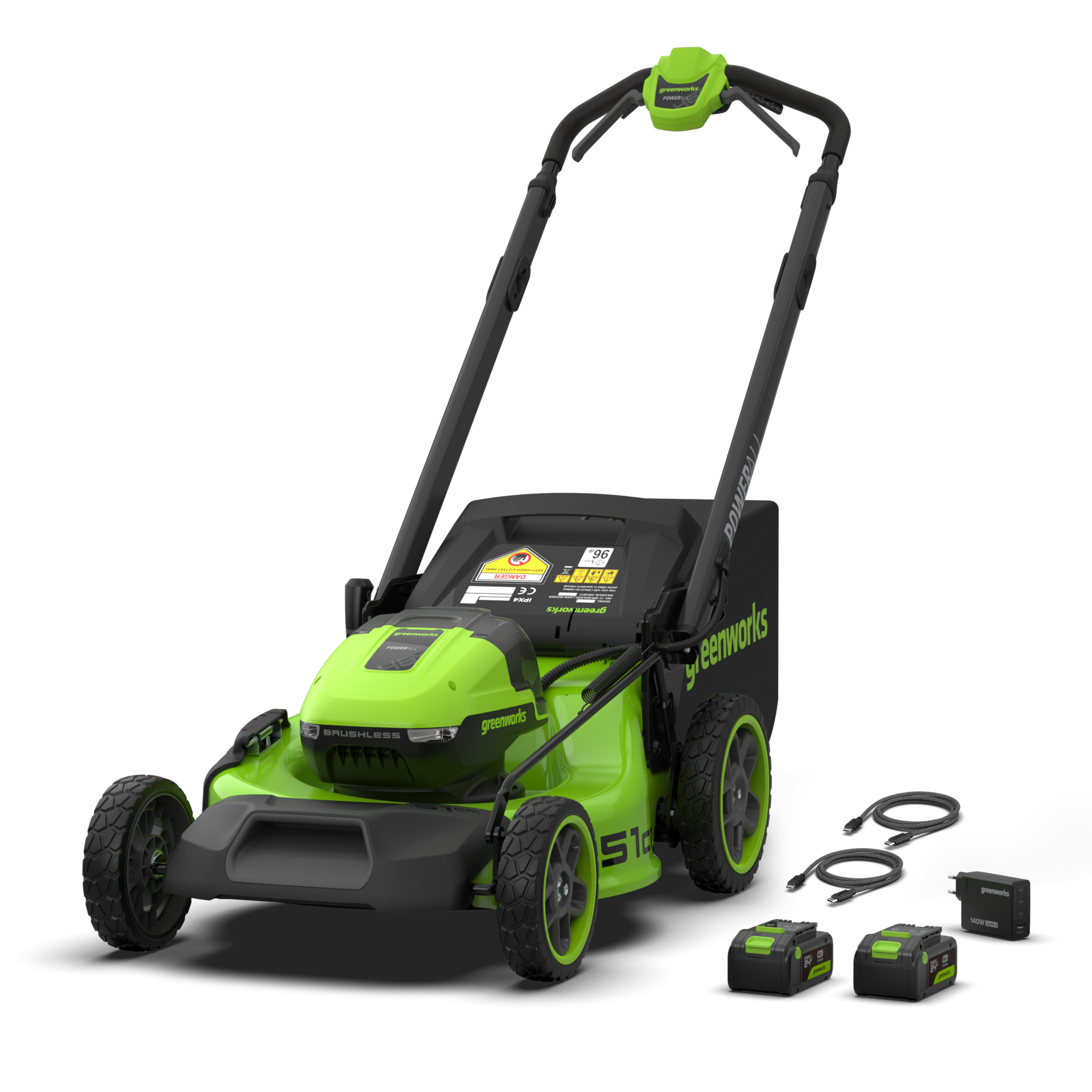 greenworks-powerall-48v-lm5102s-tosaerba-semovente-51-cm-con-2x-batterie-6ah image 1