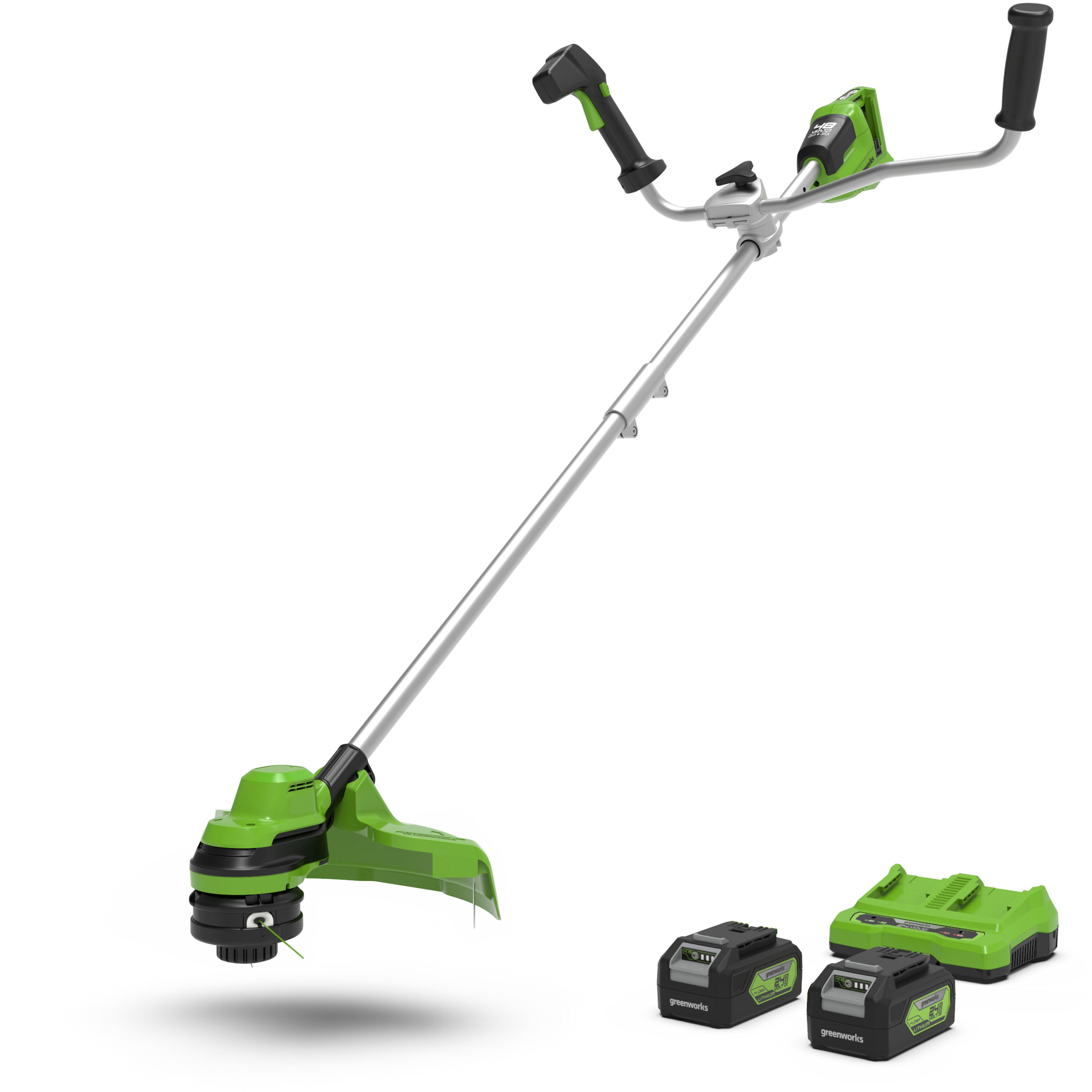 greenworks-powerall-48v-decespugliatore-bike-38cm-con-2-batterie-4ah image 1