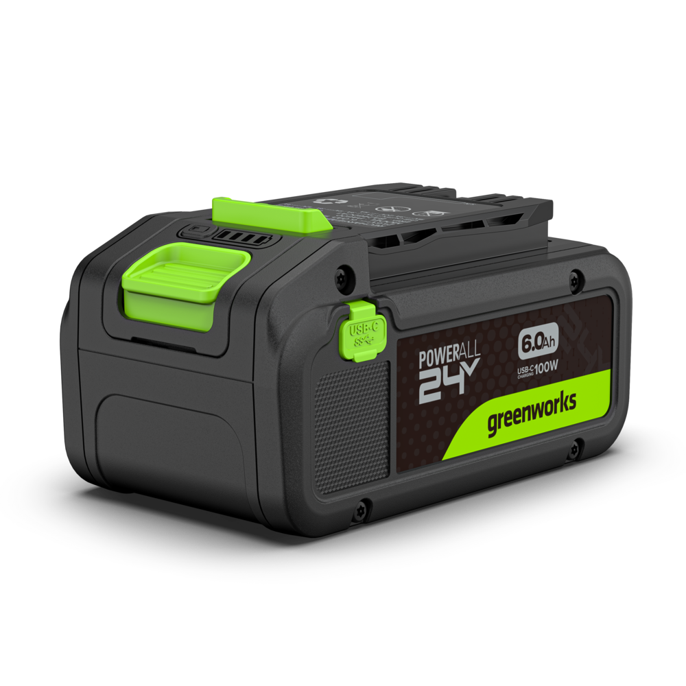 greenworks-powerall-24v-batteria-6ah-pa600-ad-alta-potenza-con-usb-c-power-bank image 1