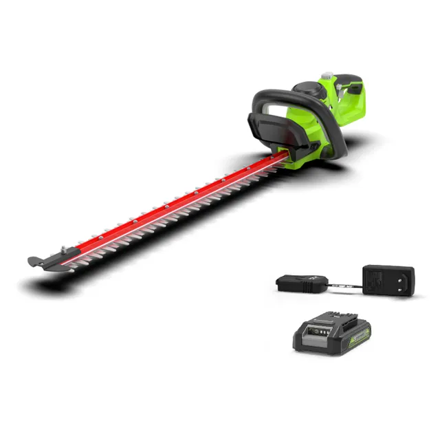 greenworks-powerall-24v-tagliasiepi-61cm-gd24ht61k2-con-batteria-2ah image 1