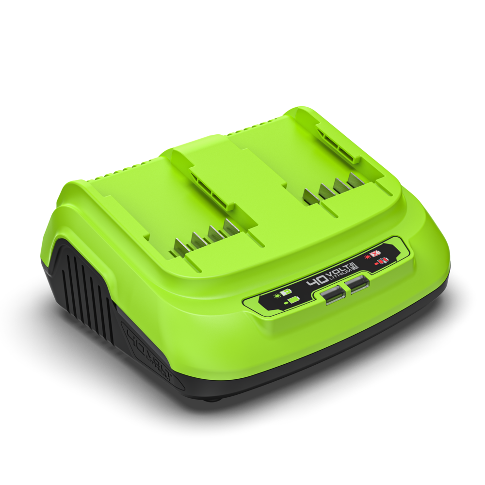 greenworks-caricatore-rapido-doppio-40v-8a-con-due-slot image 4
