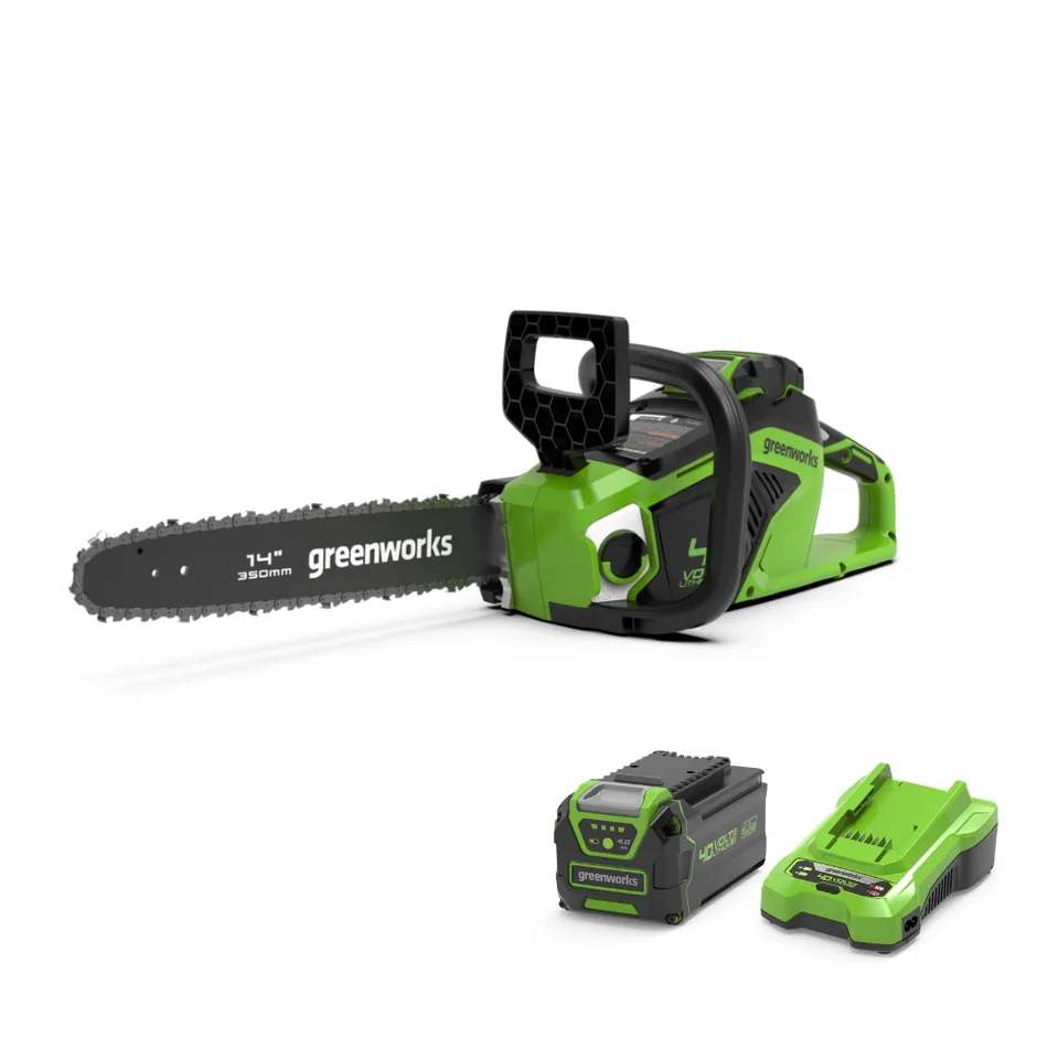 greenworks-40v-motosega-35-cm-1-5-kw-gd40cs15k4-kit-batteria-4ah image 1