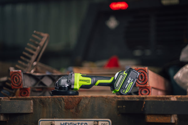 greenworks-powerall-24v-pro-smerigliatrice-angolare-125-mm-con-batteria-4ah image 3