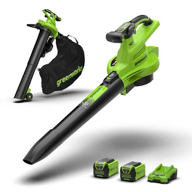 greenworks-40v-gd40bviik2x-soffiatore-aspiratore-370-km-h-con-2x-batterie-2ah image 1