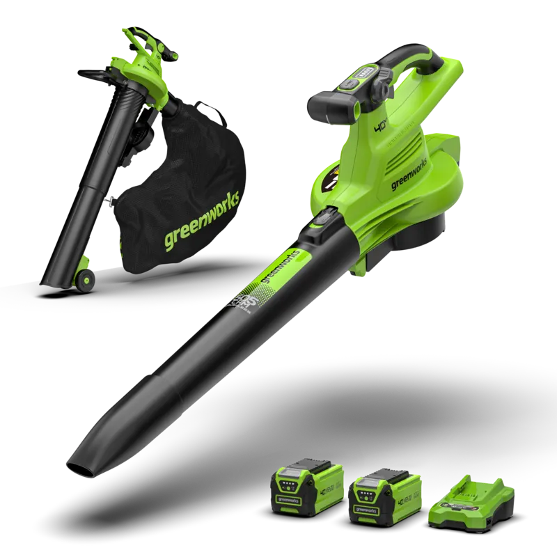 greenworks-40v-gd40bviik2x-soffiatore-aspiratore-370-km-h-con-2x-batterie-2ah image 1