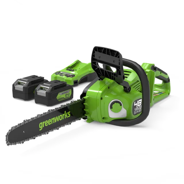 greenworks-powerall-48v-24v-x-2-motosega-36cm-con-2-batterie-4ah-e-caricabatteri image 1