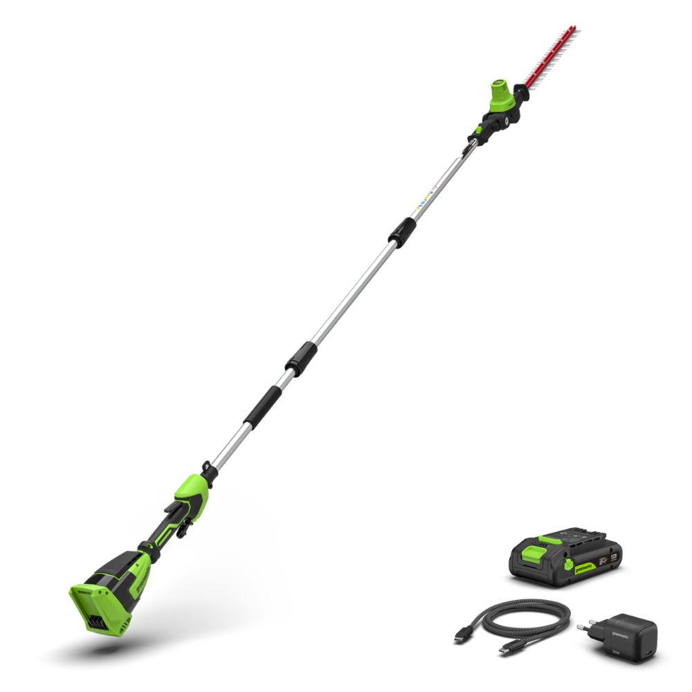 greenworks-powerall-ph24blt-tagliasiepi-telescopico-24v-51cm-gen-ii-con-batteria image 1