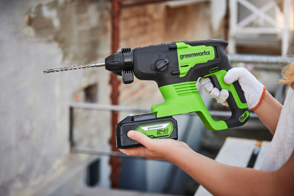 greenworks-powerall-24v-martello-perforatore-sds-2j-con-batteria-4ah image 2