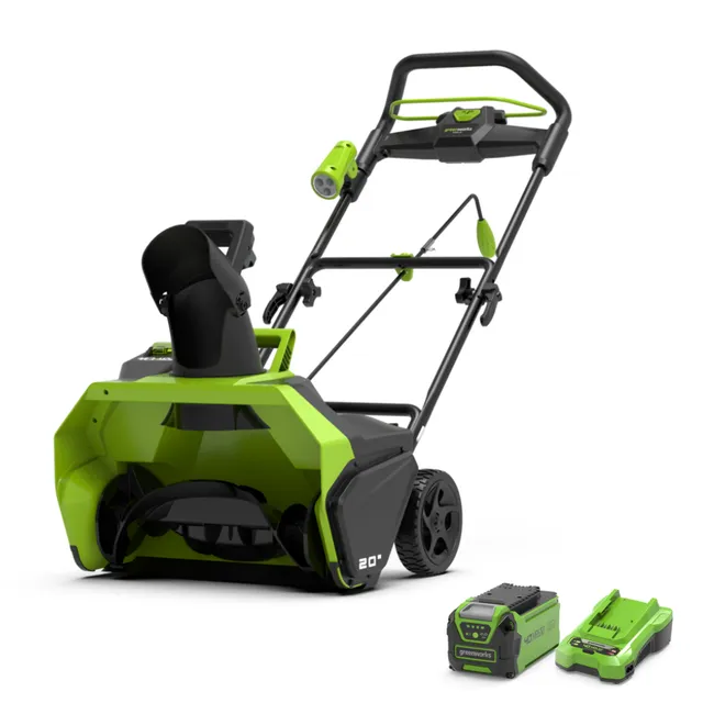 greenworks-40v-spazzaneve-a-batteria-gd40st-51cm-con-batteria-2ah-e-caricabatter image 1