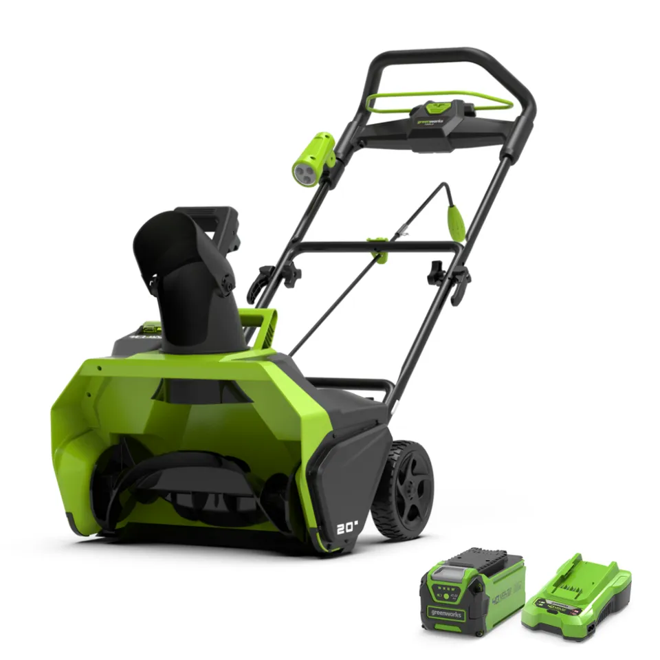 greenworks-40v-spazzaneve-a-batteria-gd40st-51cm-con-batteria-2ah-e-caricabatter image 1
