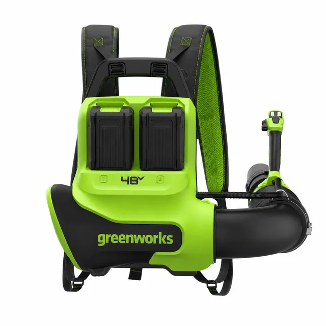 greenworks-powerall-48v-soffiatore-a-zaino-297-km-h-con-2-batterie-8ah image 1