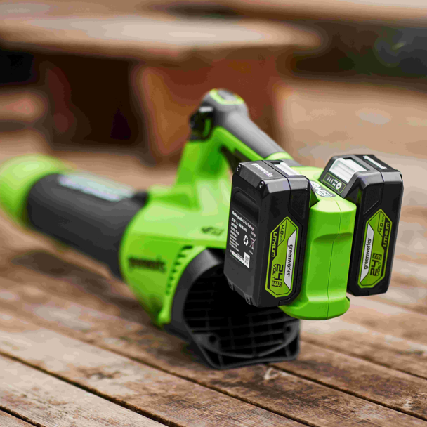 greenworks-powerall-48v-24v-x-2-soffiatore-foglie-217-km-h-con-2x-batterie-2ah image 3