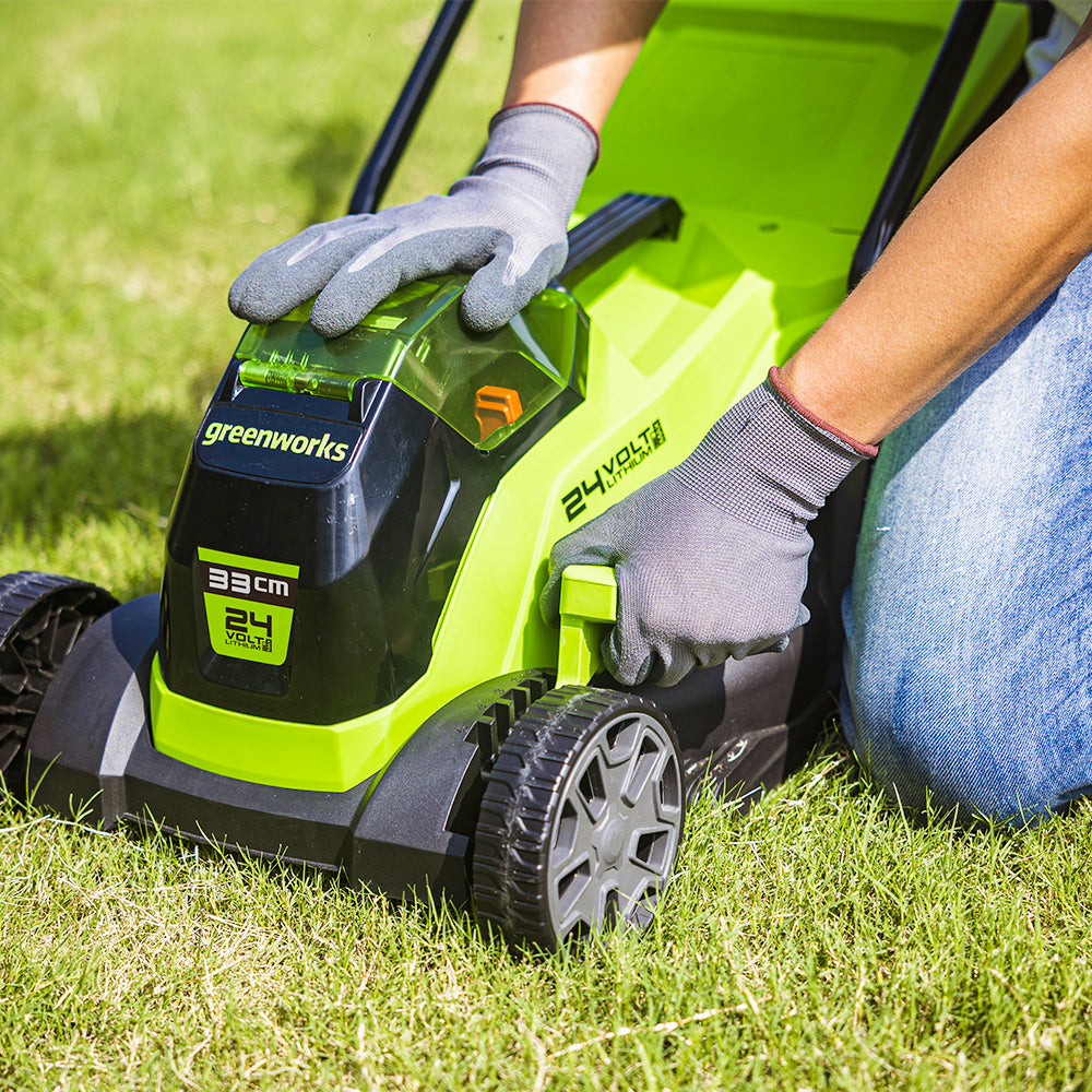 greenworks-powerall-24v-tosaerba-33cm-gd24lm33k2-con-batteria-2ah-e-caricabatter image 5